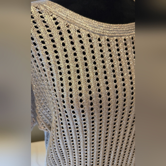 Chicos Evening Wear Glitter Top Chicos Size 1 - Picture 3 of 5